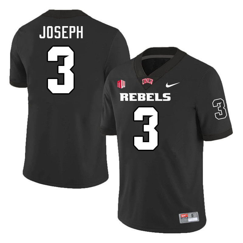 UNLV Rebels #3 Jaheem Joseph College Football Jerseys,Uniforms-Black